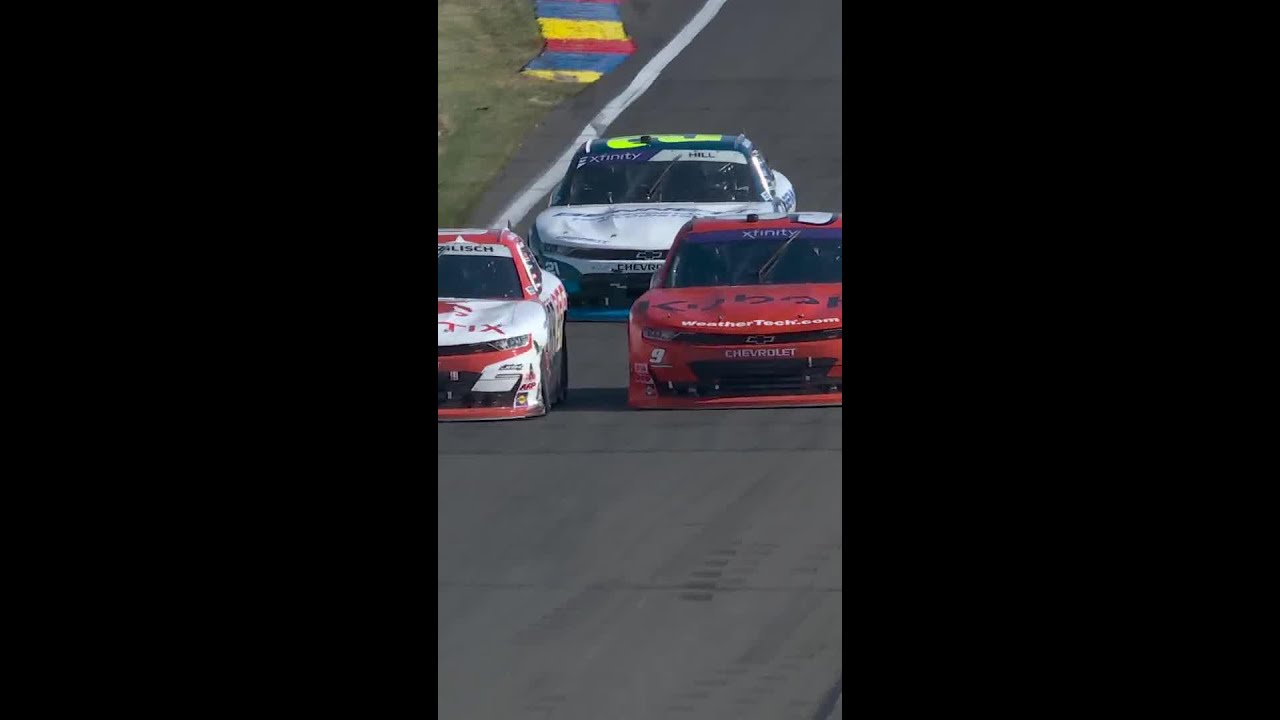 Shane van Gisbergen spins while racing teammate Connor Zilisch!