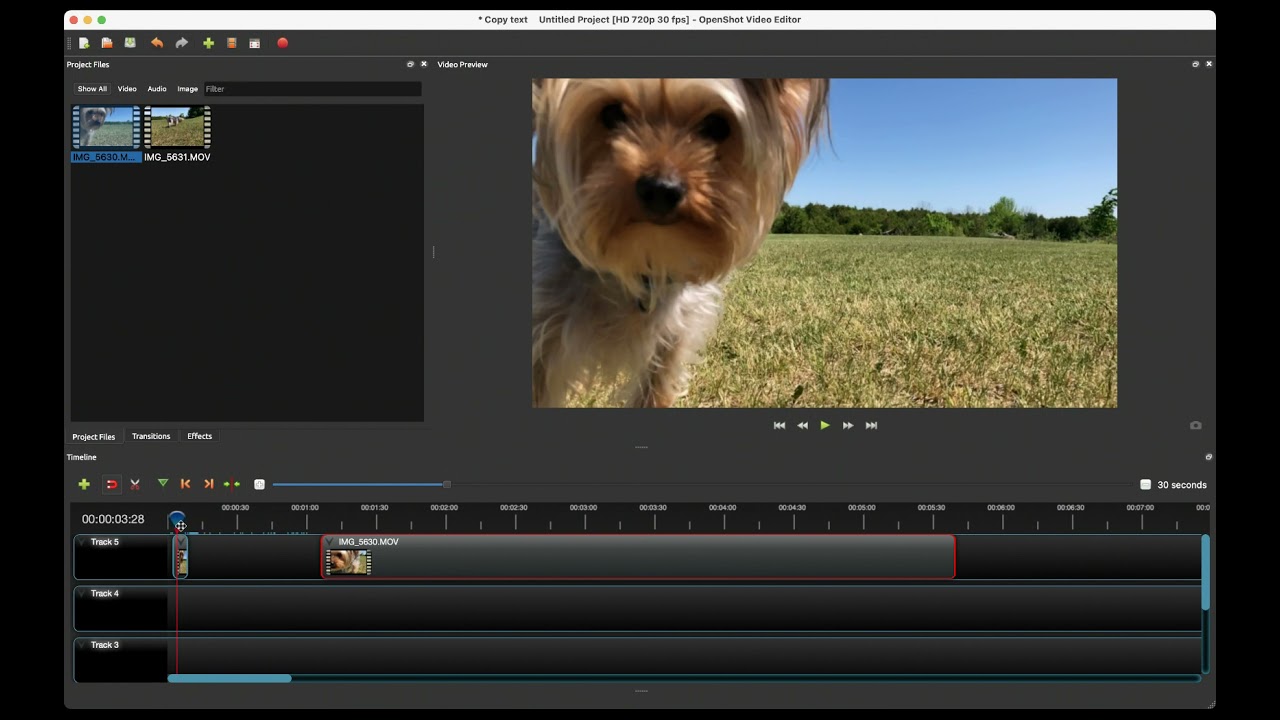 OpenShot   Titles and Clipping