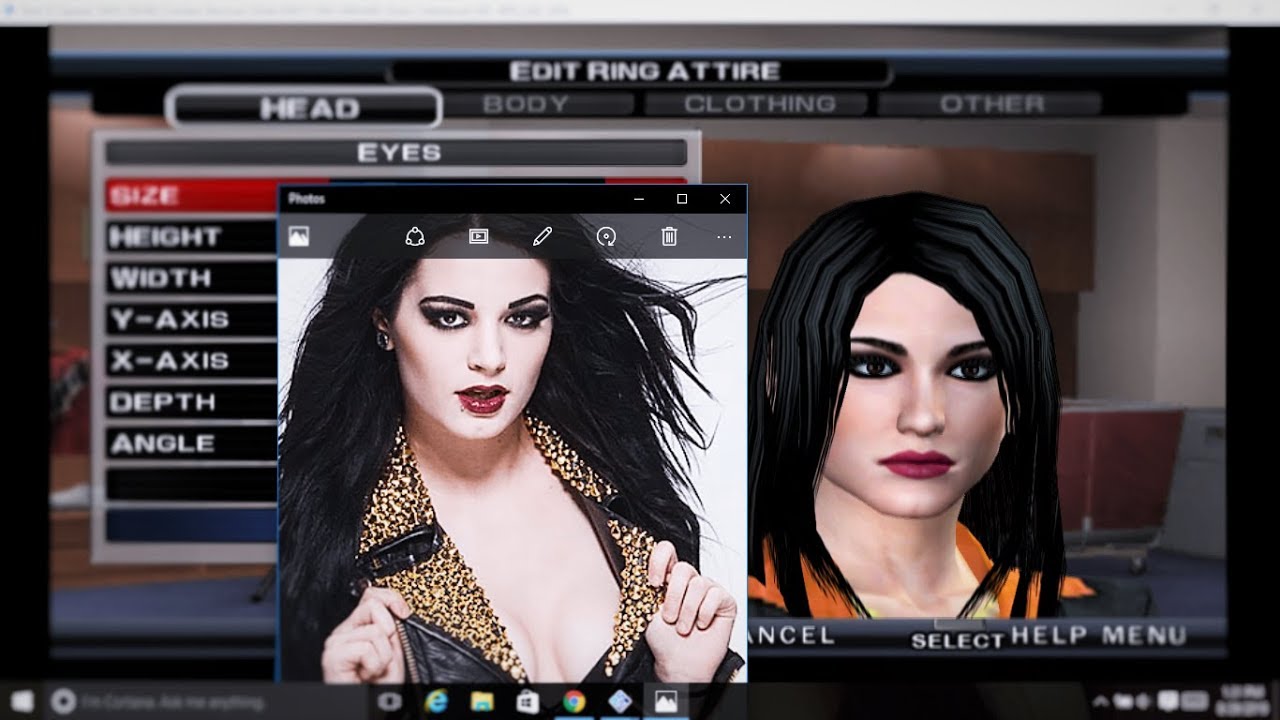 WWE SVR PS2 2011 (HD) - How I paint WWE PAIGE - created diva