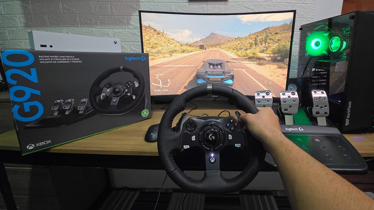 Volante G920 unboxing e instalação inicial do volante gamer G920 e testes