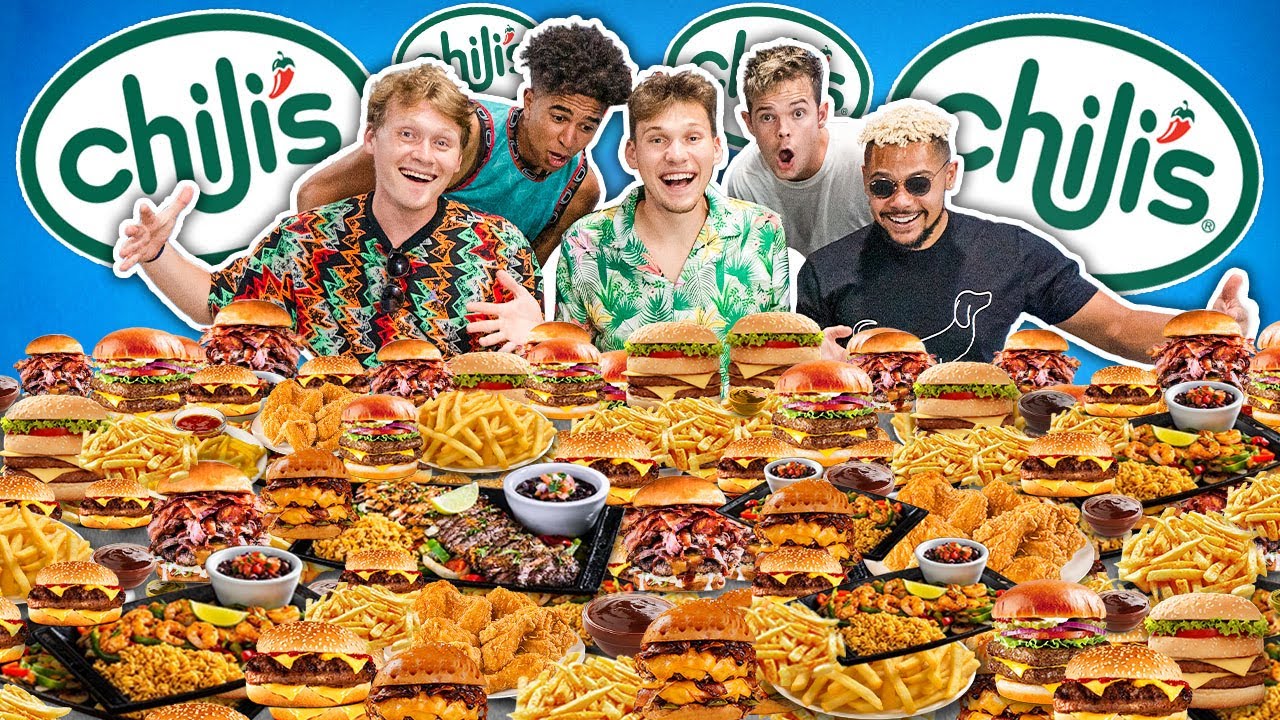 We Ate Chili's Entire Menu.. 50,000 Calories Mukbang