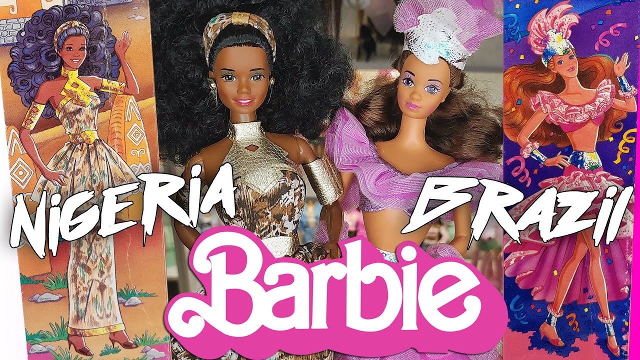 vintage 80s/90s barbie dolls of the world nigeria & brazil unboxing ✨