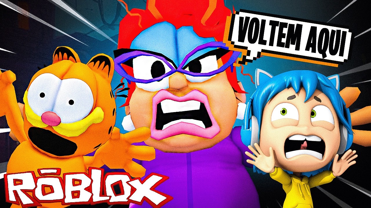 A SENHORA MALUCA QUER PRENDER O GARFIELD 😭 ROBLOX Escape Crazy Cat Lady ( Alec GO! )