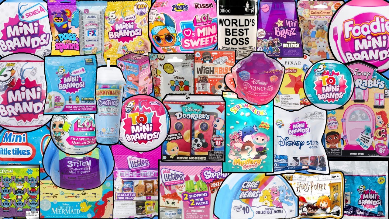 UNBOXING 45 BLIND BAGS!! Mini Brands!! Real Littles! L.O.L! Tsum Tsum! Doorables! Squishmallows!