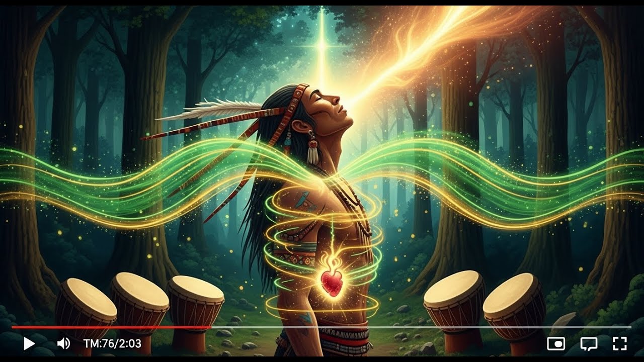 🪶Canto Xamânico da Cura Integral – Frequência 528Hz para Corpo, Mente e Espírito