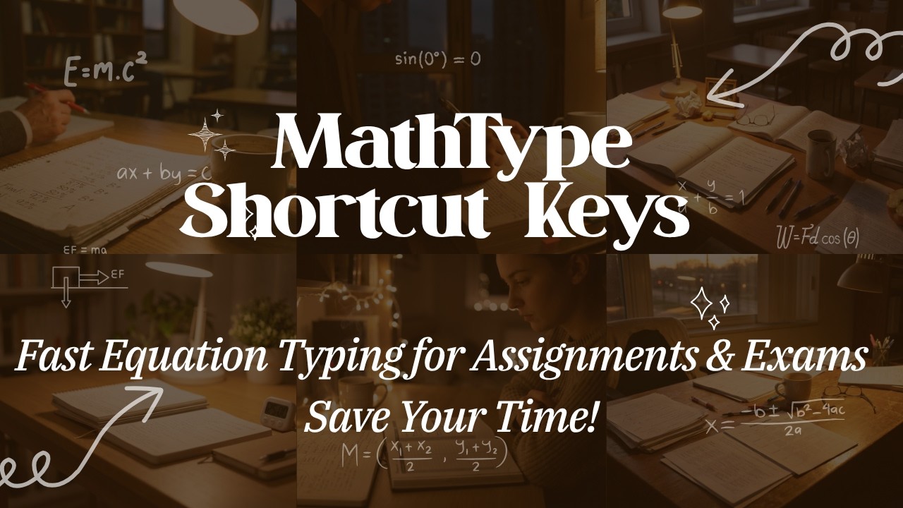 MathType Shortcut Keys | Fast Equation Typing for VU Students | Complete Guide