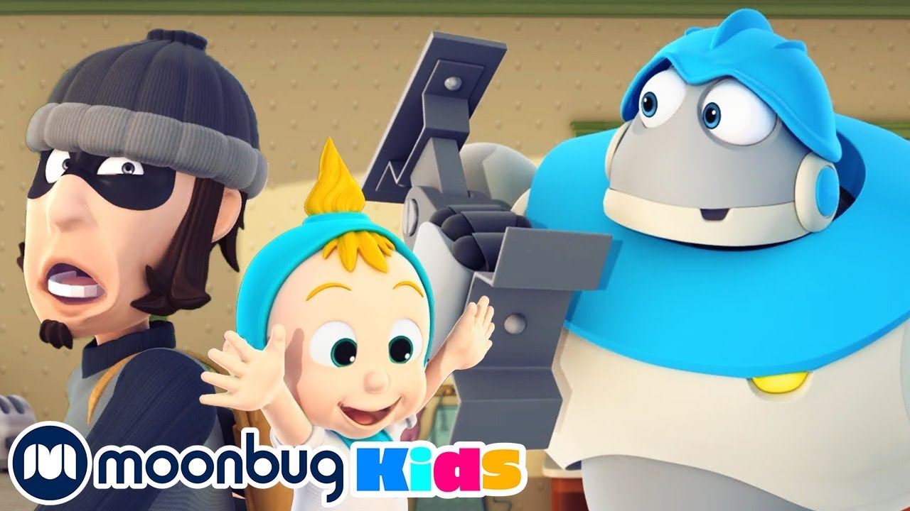 Camera Shy - with Subtitles | Arpo the Robot | Cartoons for Kids | Moonbug Literacy