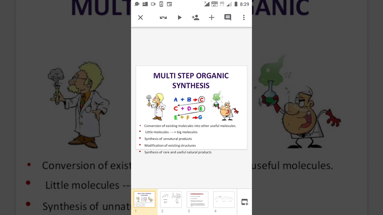 Muti steps organic synthesis