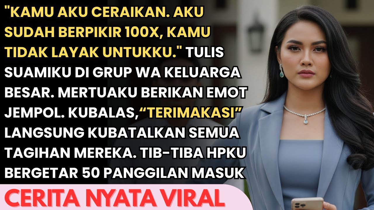 AKU DICERAIKAN SUAMI DI GRUP KELUARGA DAN MERTUA MENERTAWAIKU - BESOKNYA MEREKA SYOK SAAT KULAKUKAN