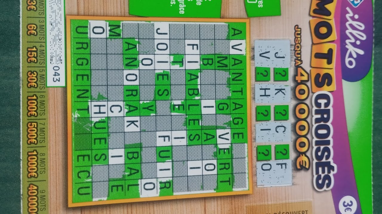 30€ Challenge : Mots croisés