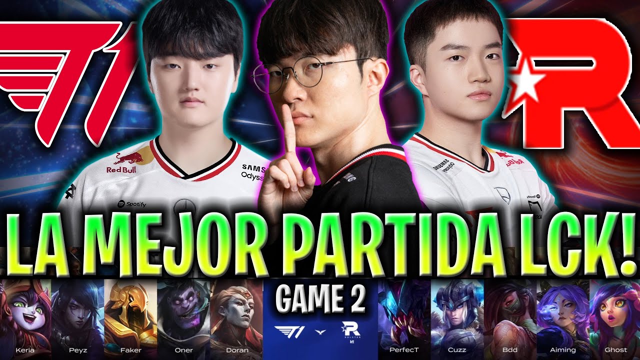 LA MEJOR PARTIDA DE LA LCK! 😱LOCURA TOTAL!🔥 | T1 vs KT Game 2 LCK CUP 2026 en ESPAÑOL