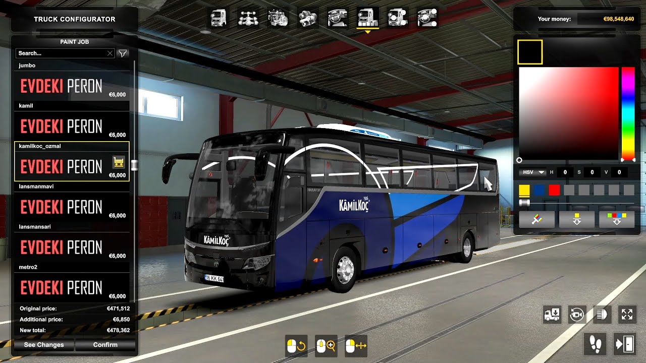 Euro Truck Simulator 2  - Temsa Maraton Euro 6 EVP Bus Mod - Passenger Cargo Test #BusMod