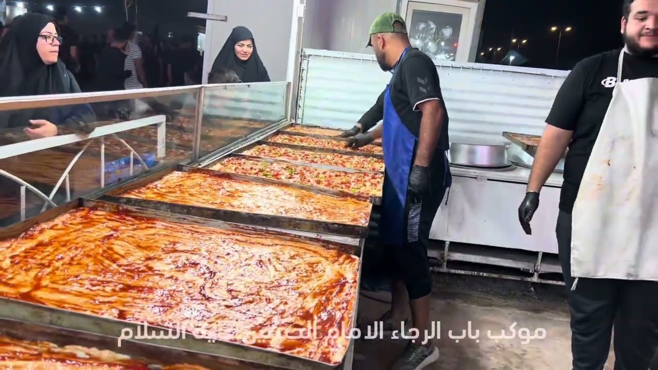 موكب باب الرجاء الامام الحسين عليه السلام . عمود ٣٧٥ طريق نجف كربلاء