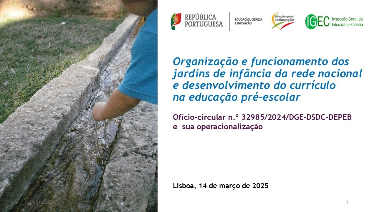 Educação pré-escolar: Oficio-circular n.º 32985/2024/DGE-DSDC-DEPEB e sua operacionalização