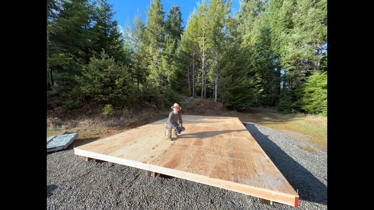 Building the skids, joists and deck for our 16x24 building