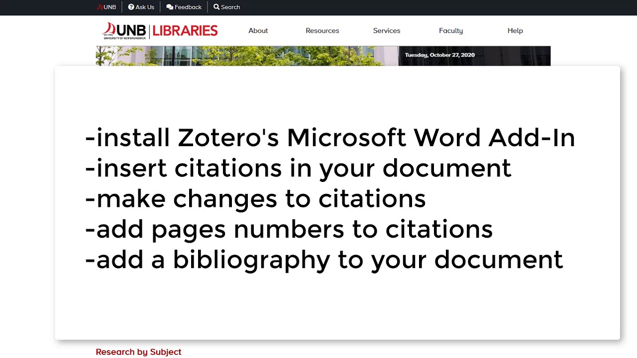 Install and Use Zotero's Microsoft Word Add-In