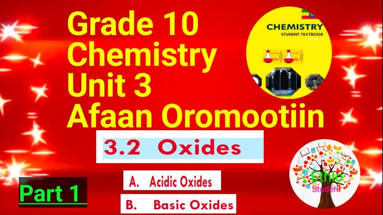 Grade 10 chemistry unit 3| important inorganic compounds in Afaan Oromoo 