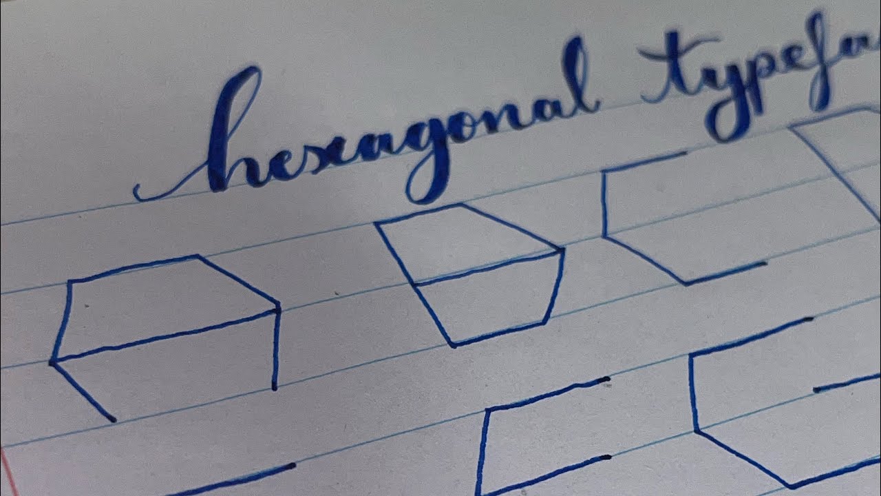 Hexagon Alphabet Calligraphy ⬡ Geometric Lettering A–Z | Relaxing Writing