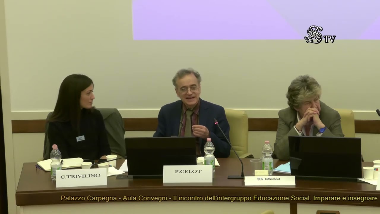 EAVI Paolo Celot interventions EducAzione Social parliamentary intergroup at Palazzo Carpegna Rome