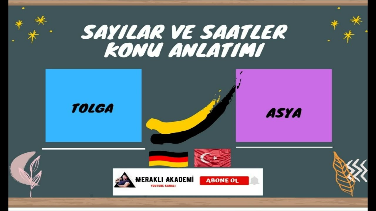 SOHBET VE KONU ANLATIMI : Almanca Sayılar Ve Saatler  / Die Zahlen und Die Uhrzeit