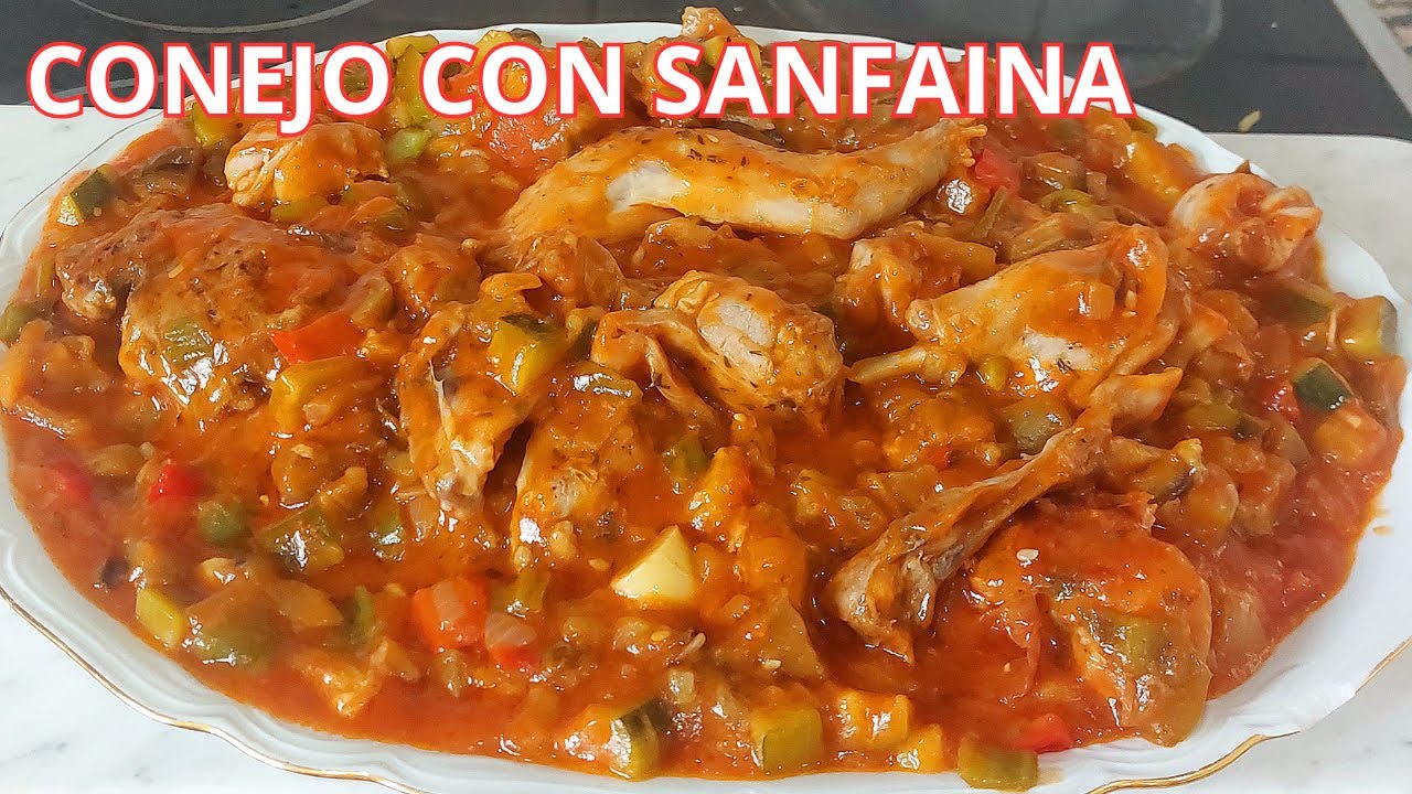 CONEJO CON SANFAINA - RECETA TRADICIONAL, Fácil y Riquísimo 😋