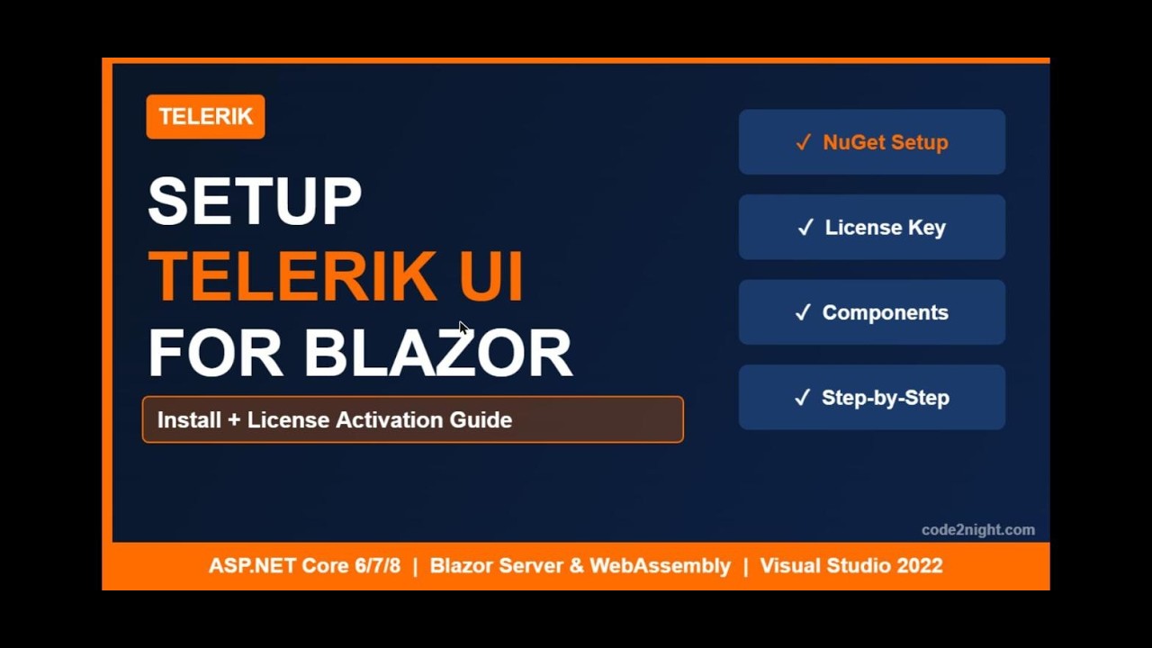 How to Setup Telerik UI for Blazor & Activate Telerik License (Step by Step Guide)