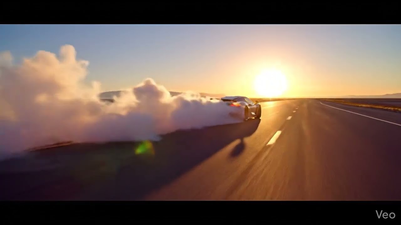 Sports Car Accelerates Video Ready