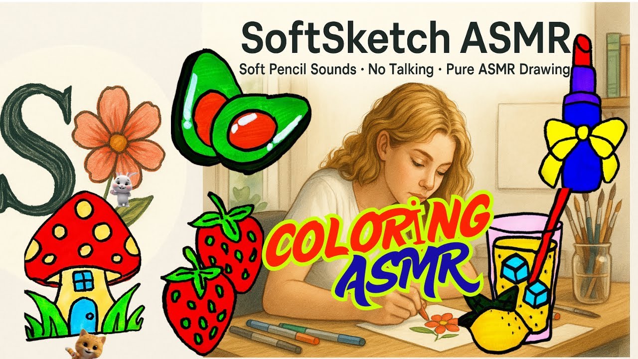#coloring #asmr #satisfyingvideo #painting #coloringbook #drawing          SoftSketch ASMR