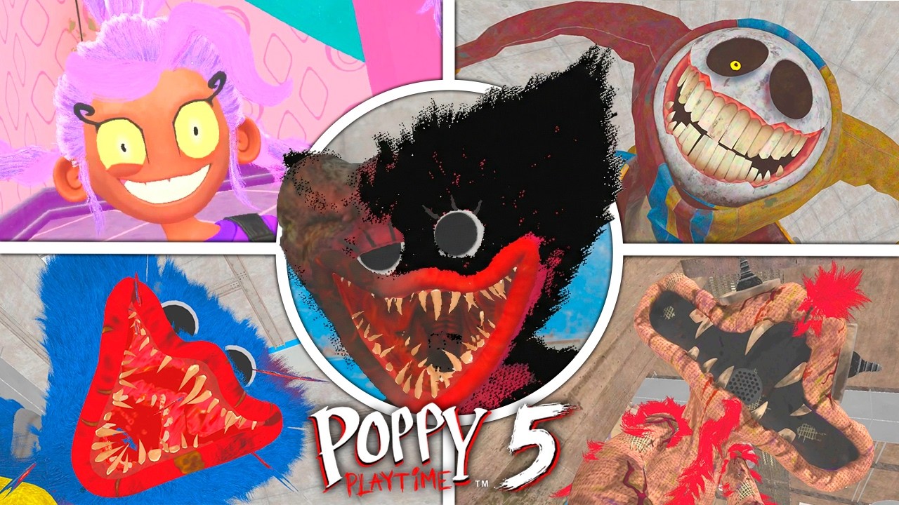 Poppy Playtime Chapter 5 – All Bosses & Jumpscares (Full Bright Mode)