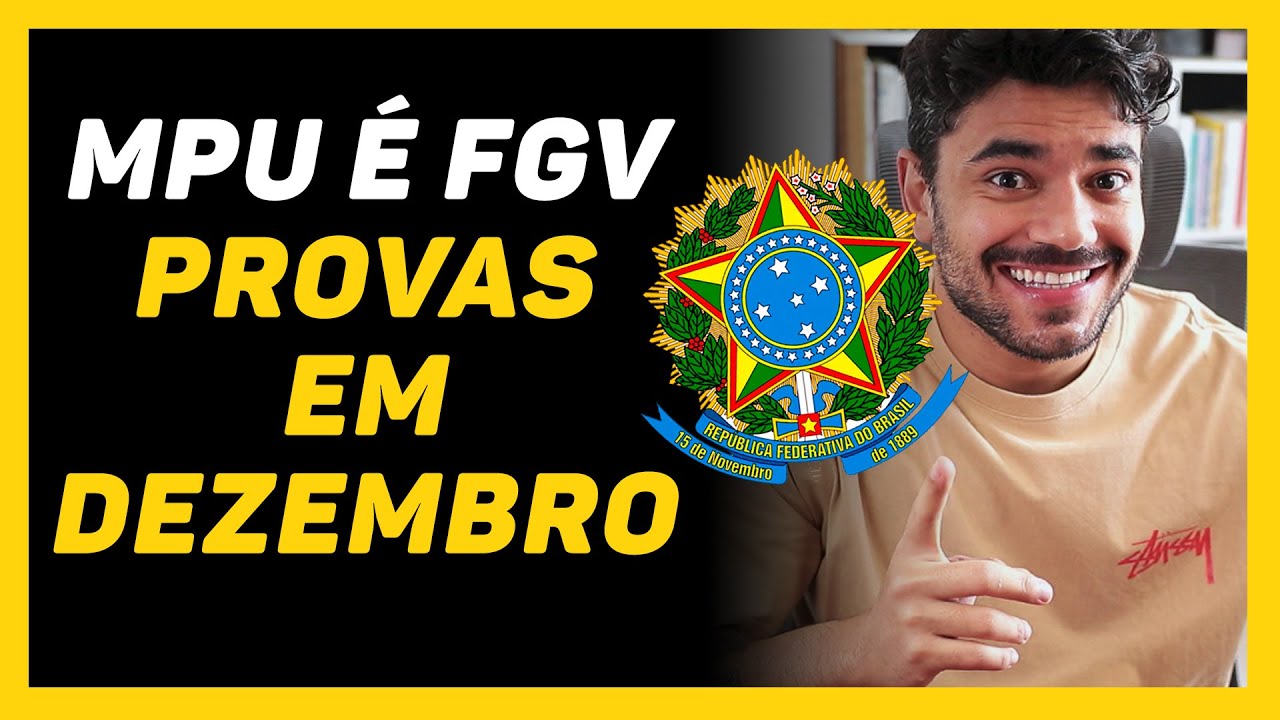 Concurso MPU &eacute; FGV! PROVAS EM 2024 😱