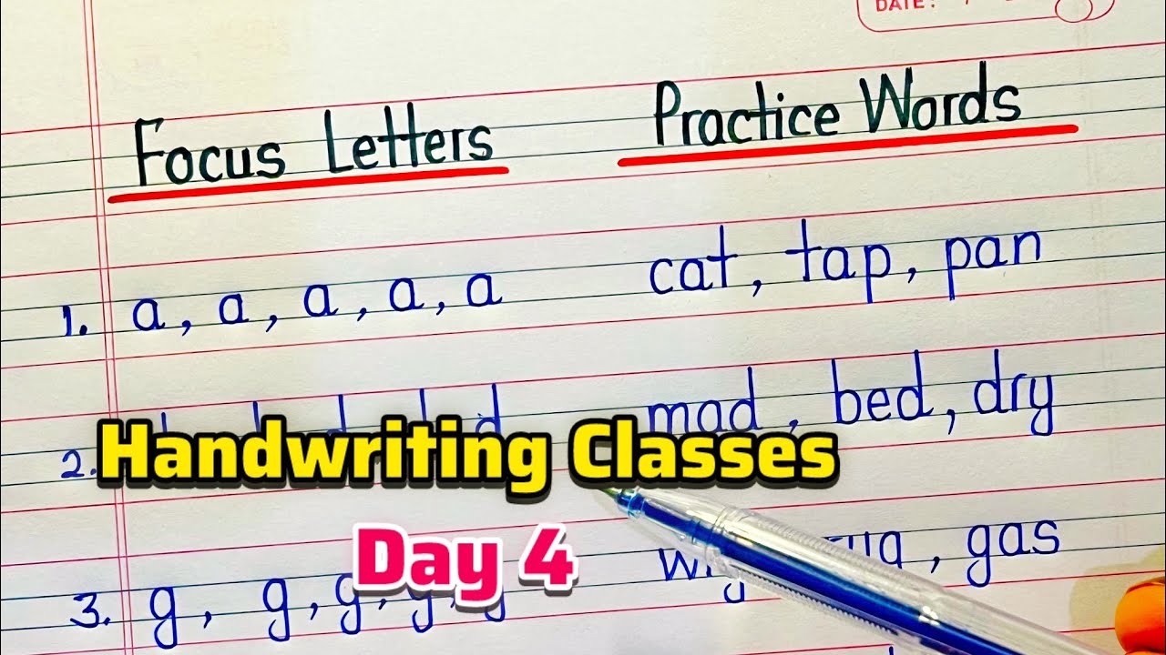 Handwriting Class Day 4 | Handwriting practice | How to improve handwriting | English Writing
