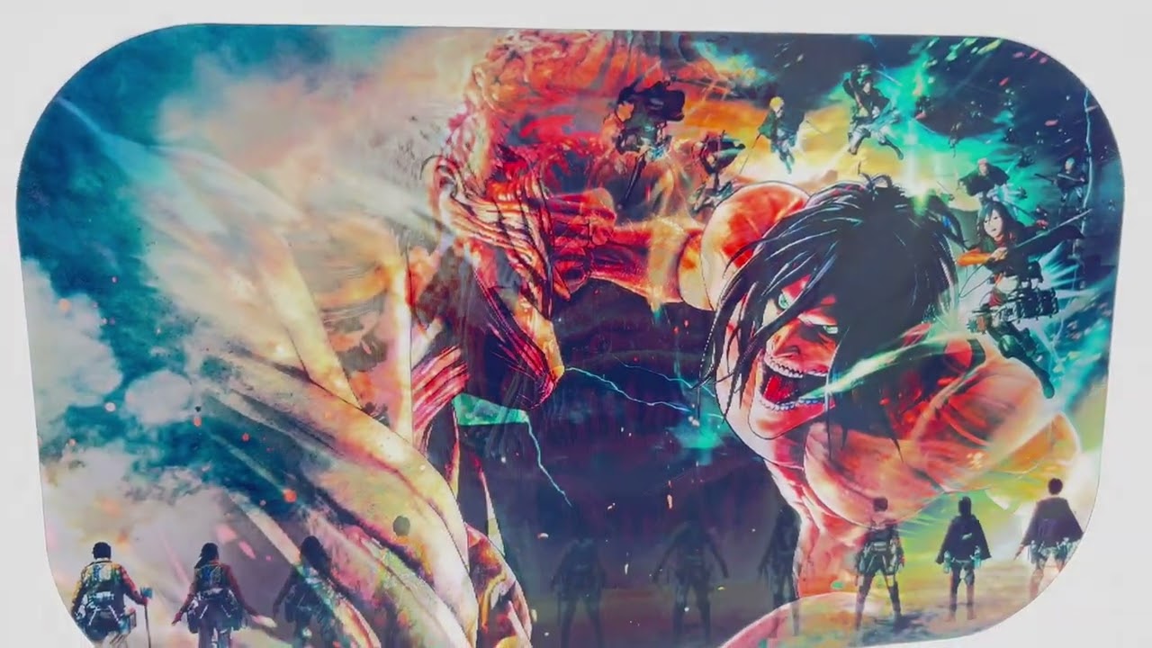Attack on Titan Anime, Rolling Tray Magnetic Lid 3D Lenticular Effect