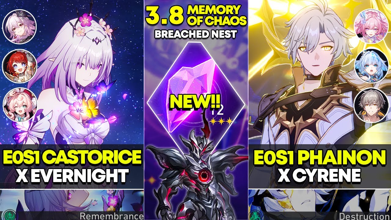 NEW Memory of Chaos 12 | E0S1 Castorice x Evernight & E0S1 Phainon x Cyrene | Honkai Star Rail 3.8