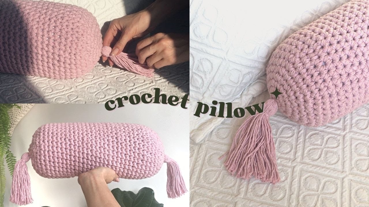 Crochet Pillow With Tassels | Quick and Easy Crochet Project (follow along pattern)
