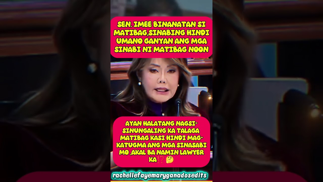 MATIBAG NA HOTSEAT NI SEN. IMEE MARCOS⁉️#shorts#viral#trending#fyp#update#highlights