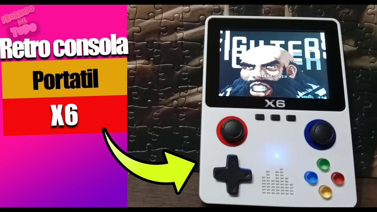 La mejor RETRO CONSOLA PORTATIL X6 🎮 económica y potente 🕹️videojuegos 📺 ANBERNIC clone retrogaming