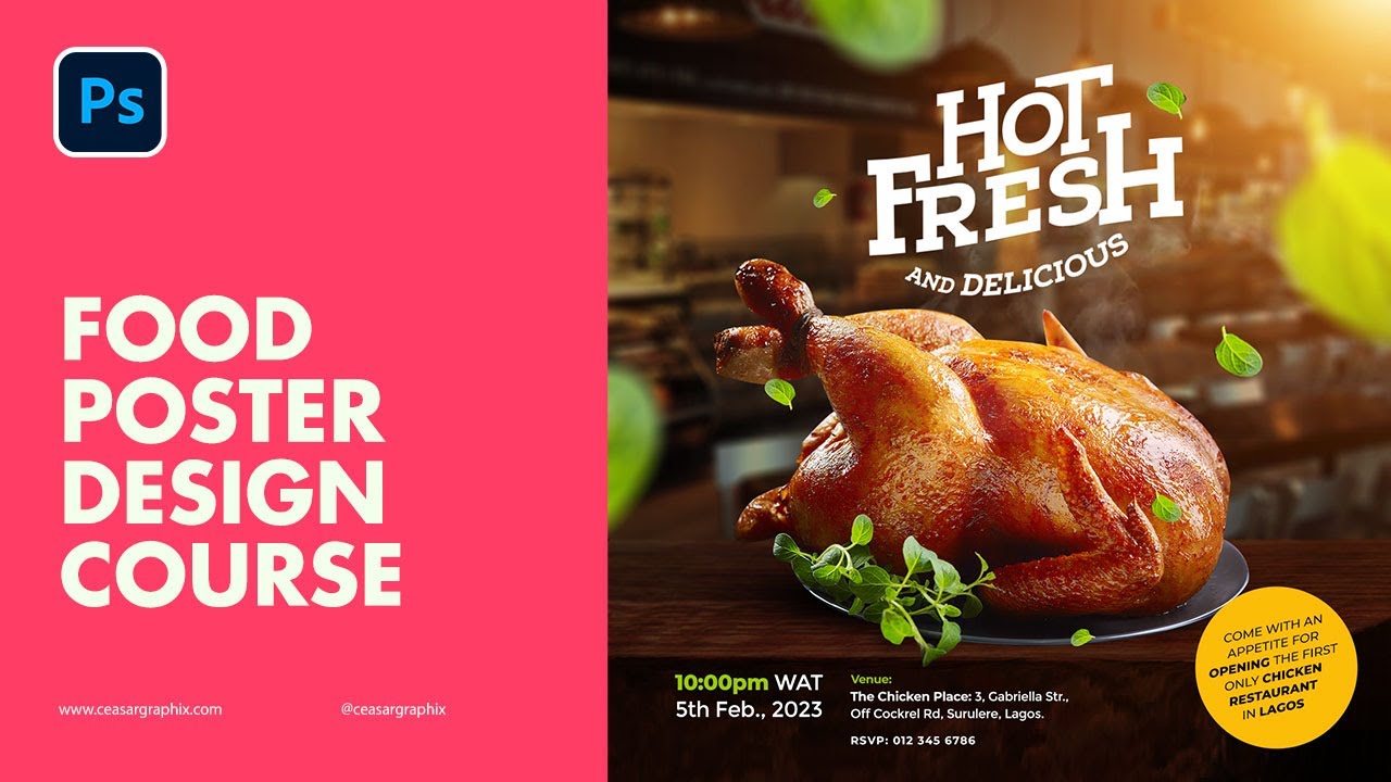 Photoshop Food Poster Design  |  Free Course