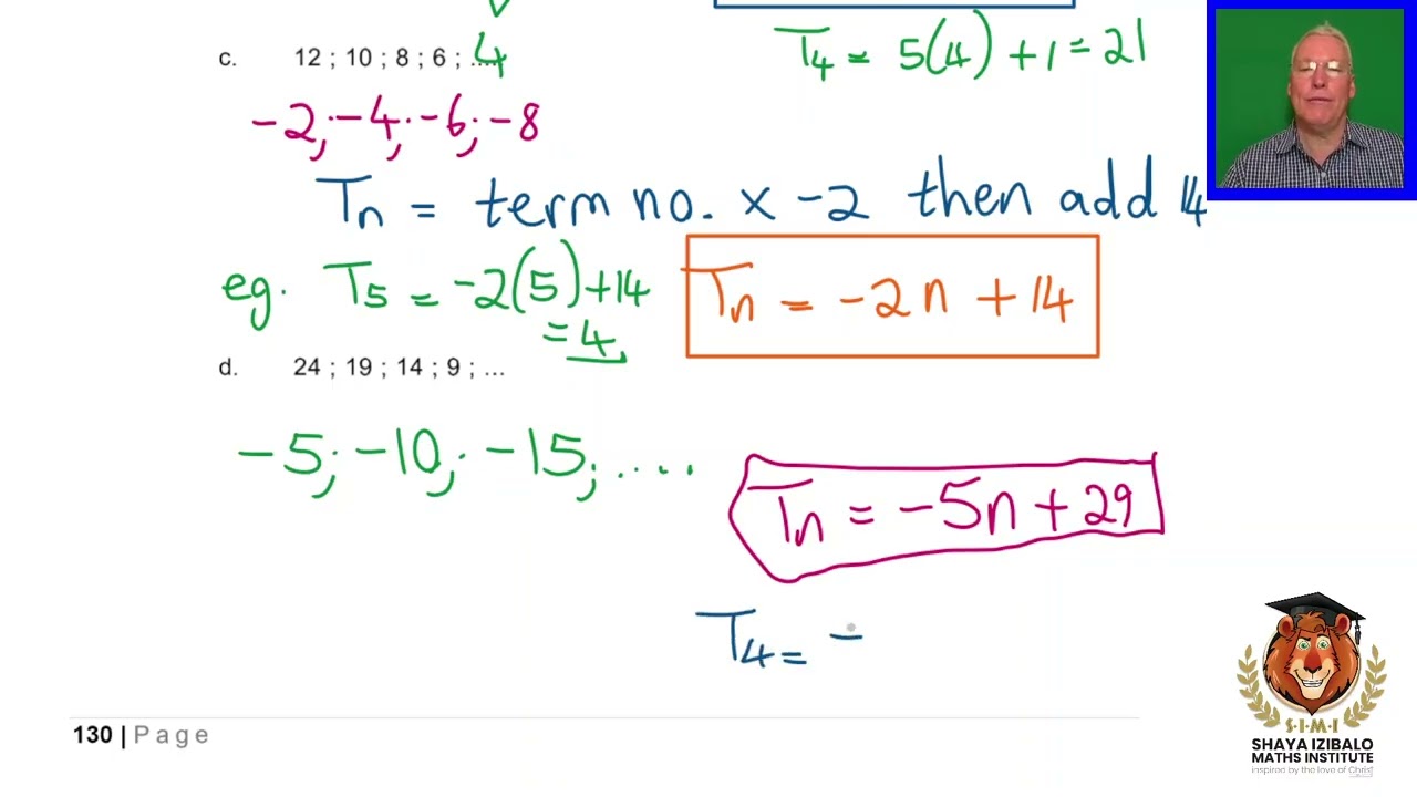 Grade 9   Module 4   Number patterns   lesson 2