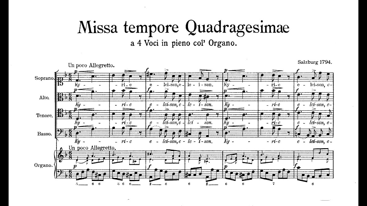 Michael Haydn – Missa tempore Quadrigesimae