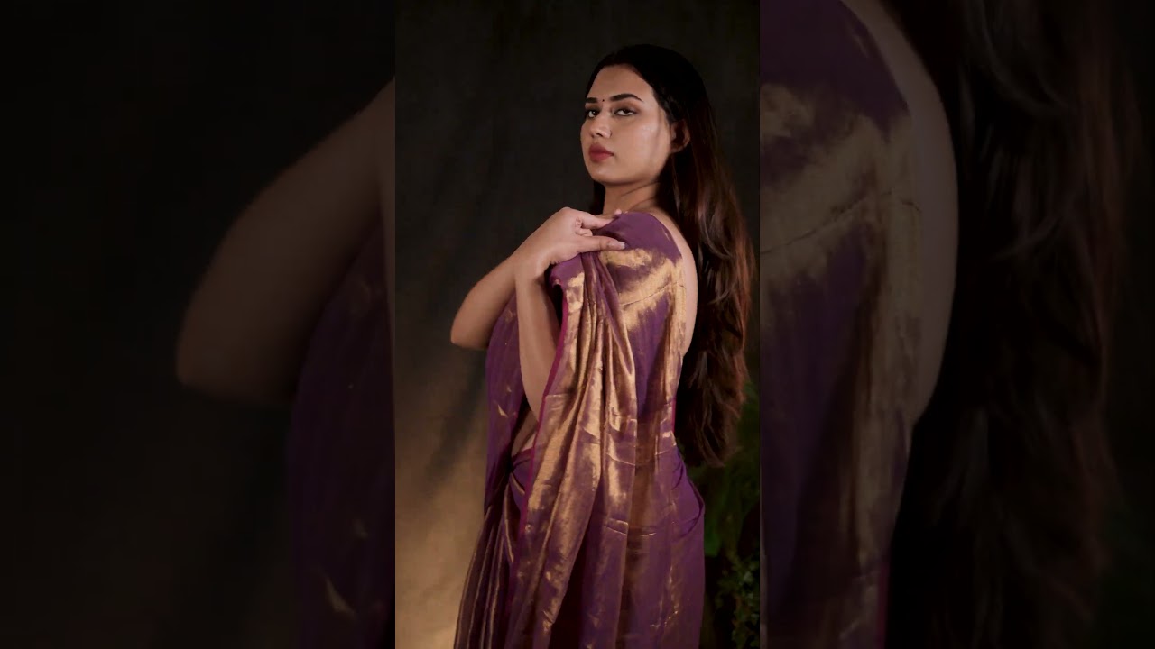 How to look slim in a Saree | Easy hack to look slim in tissue saree - I Love Sarees