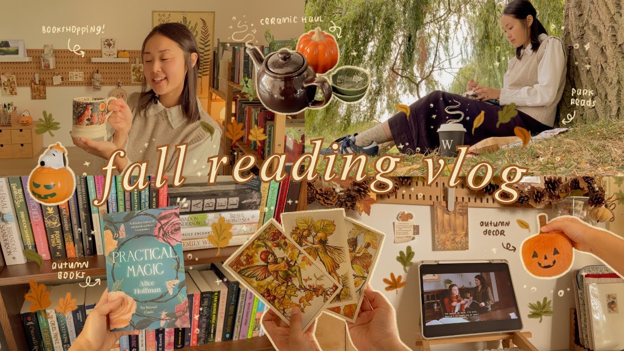 my first autumn read of the year ☕️🍁&nbsp;reading practical magic, thrifting books & book haul