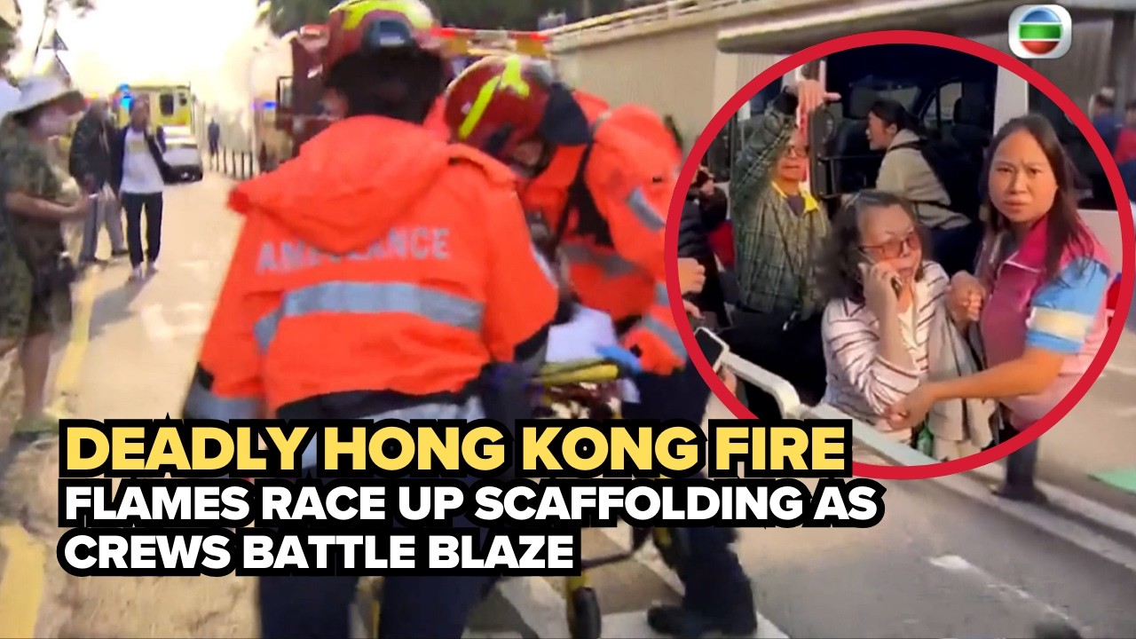 Raw Video: Massive fire breaks out in Hong Kong high-rise building