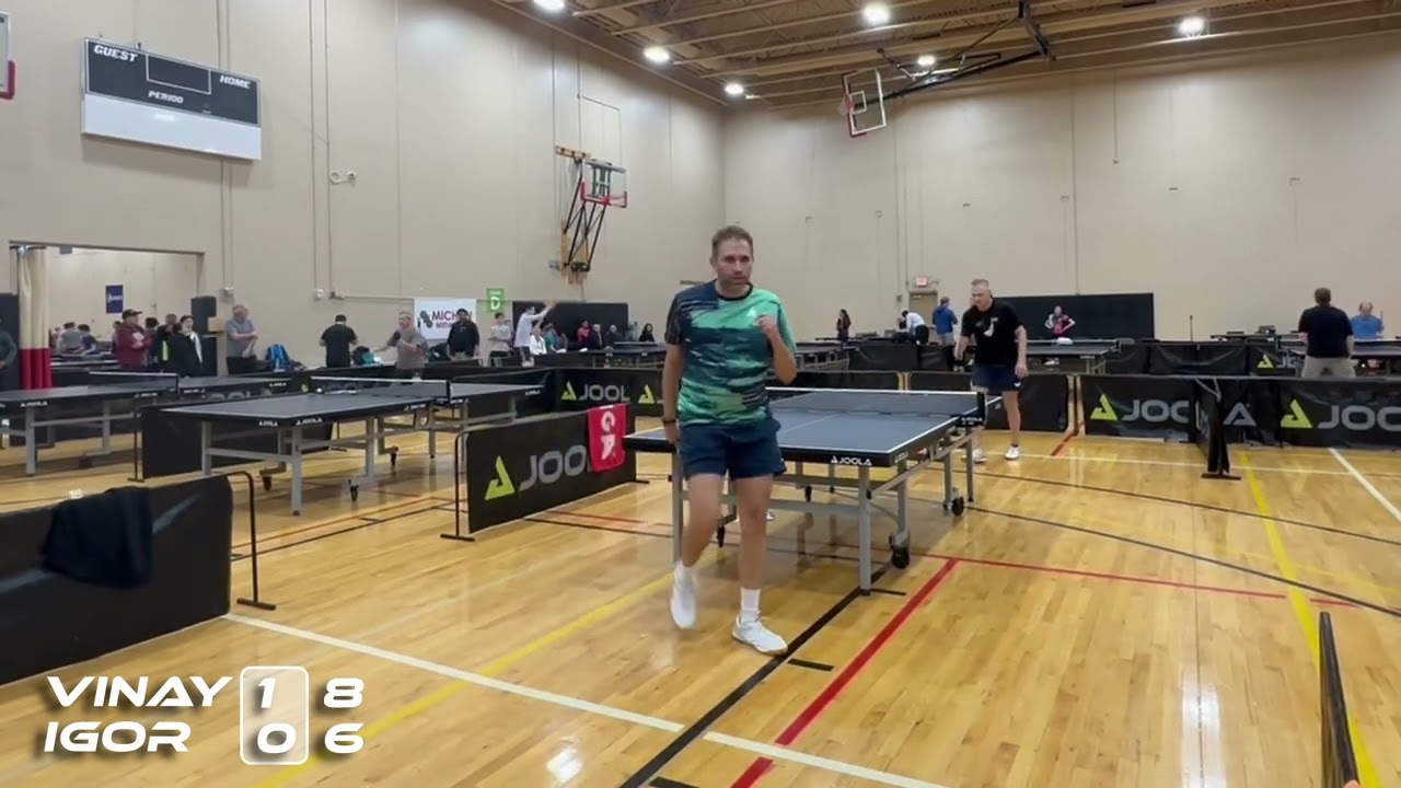 Vinay Chandra vs Igor Falchuk- 2023 Edgeball International - Over 40 semifinals. Antispin vs Chopper