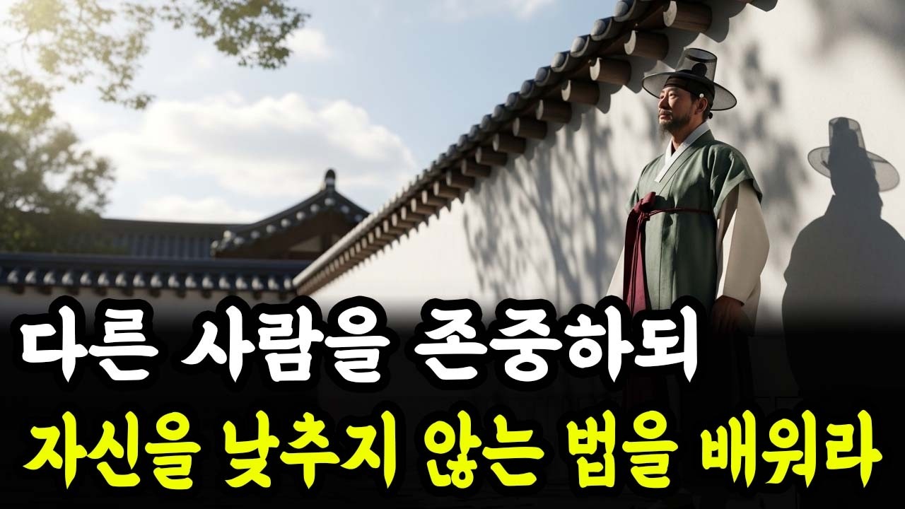 다른 사람을 존중하되, 자신을 낮추지 않는 법을 배워라 | 인생 철학 | 고인의 가르침