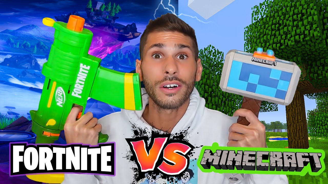Обзор Nerf: Minecraft Dungeons: StormLander против Fortnite SMG