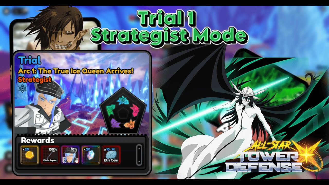How To Solo Trial 1 Strategist Mode | All Star Tower Defense X | Astd X