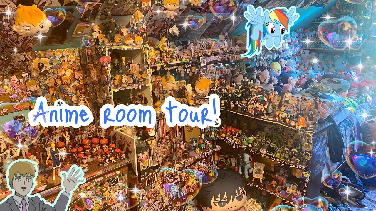 Anime/fandom room tour! Maximalism & All my collections💜