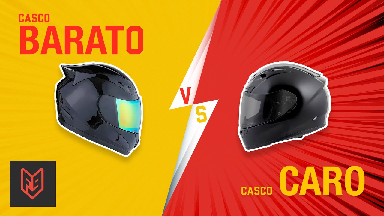 Casco de motociclista barato vs. casco de motociclista caro - Prueba de choque