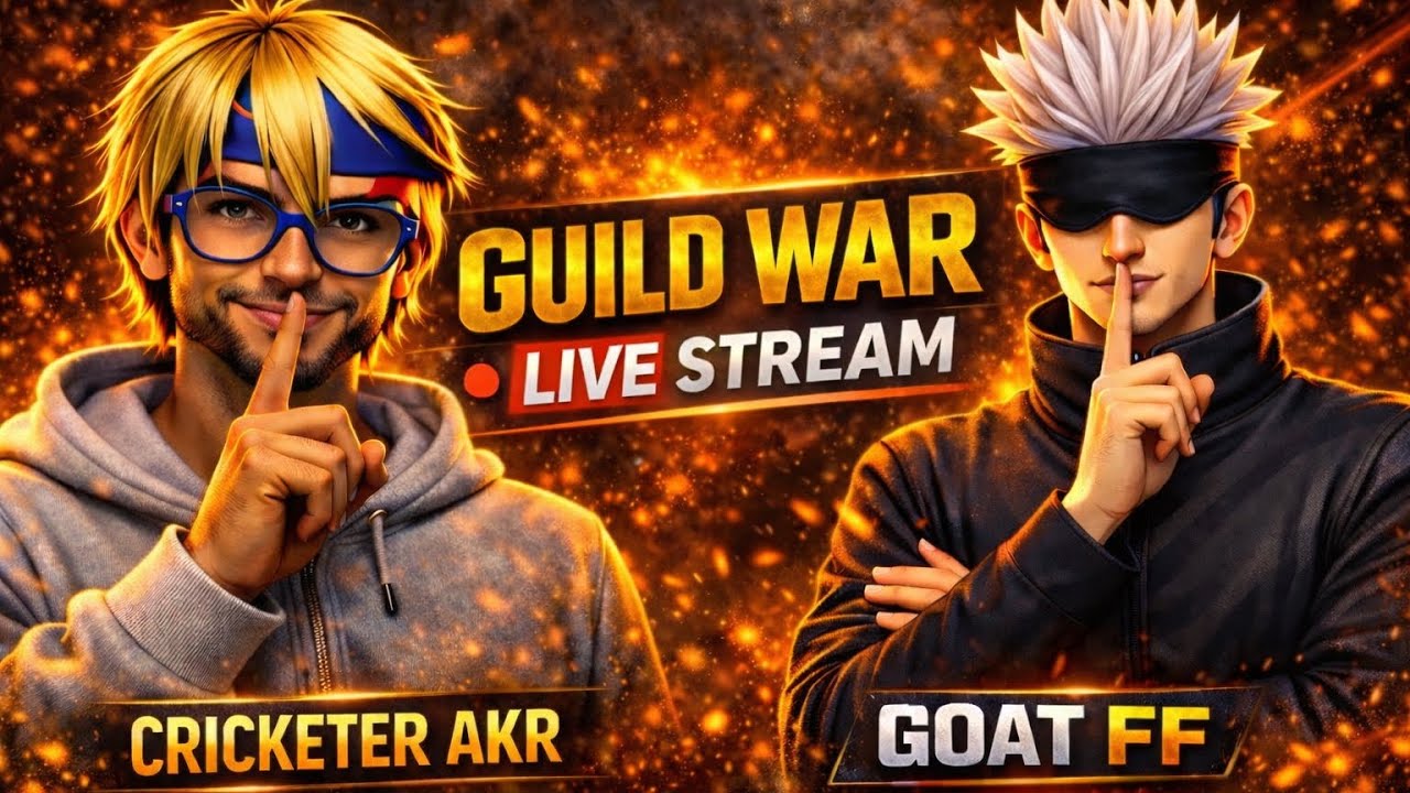 🚨 LIVE GUILD WAR | Free Fire India | Cricketer Akr Gaming | Comming soon 💀