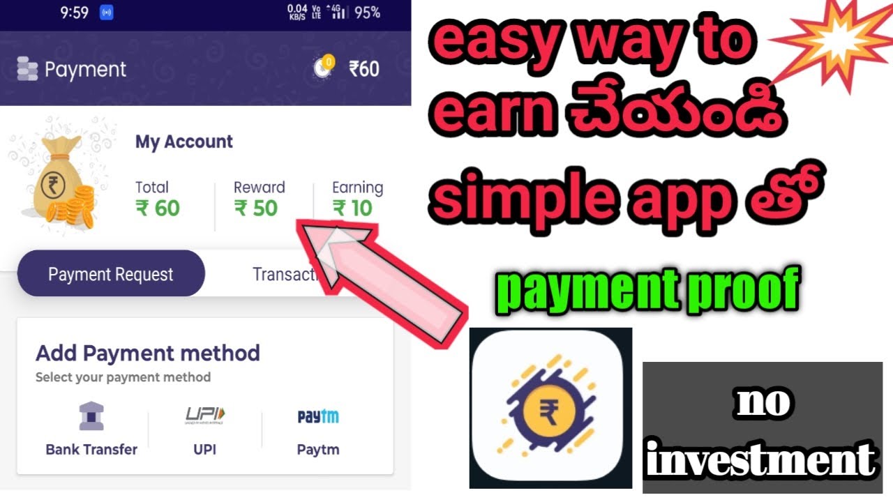 New earning app in telugu|moneymaking app in telugu|Earneasy app in telugu| earning proof in telugu|